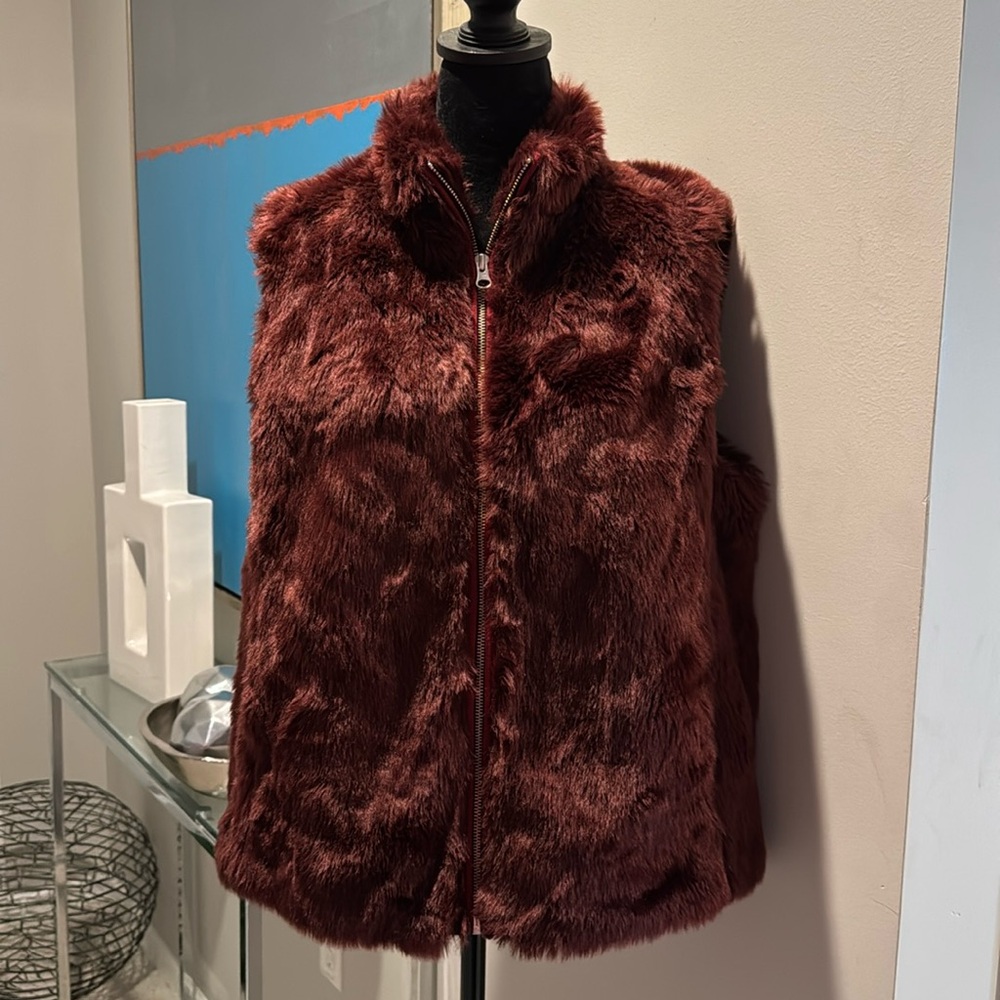 J Crew fur vest